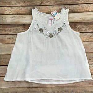 NWT Justice Beaded Tank Top